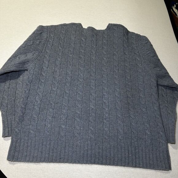Eddie Bauer Vintage 100% lambswool sweater women's Size L in Light Blue, Grandpa - Picture 2 of 5